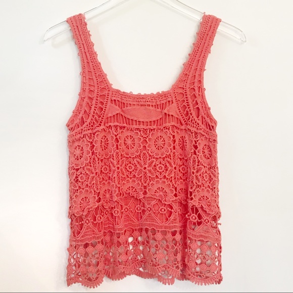 ✨Anthropologie PinsNeedles Boho Knit Crochet Shirt - Picture 5 of 8